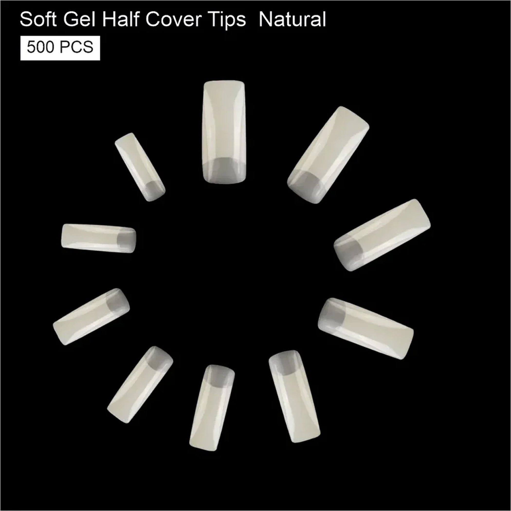 Shills Soft Gel Half Cover Tip-Pt13-Natural