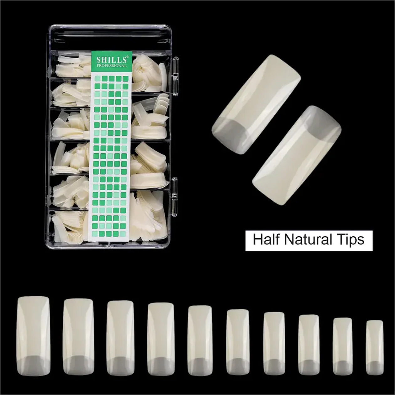Shills Soft Gel Half Cover Tip-Pt13-Natural