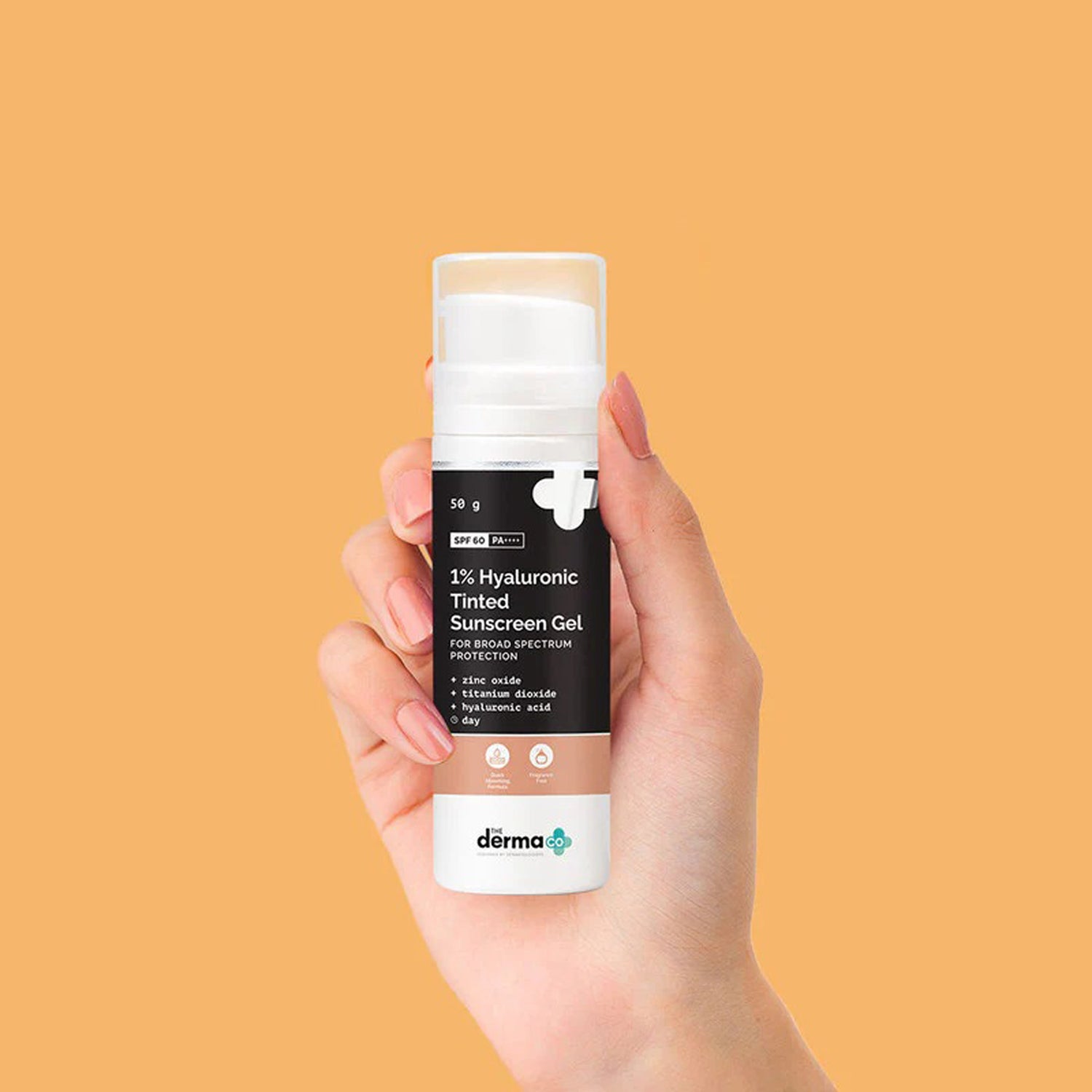The Derma Co 1Per Hyaluronic Tinted Sunscreen Gel For Broad Spectrum Protection