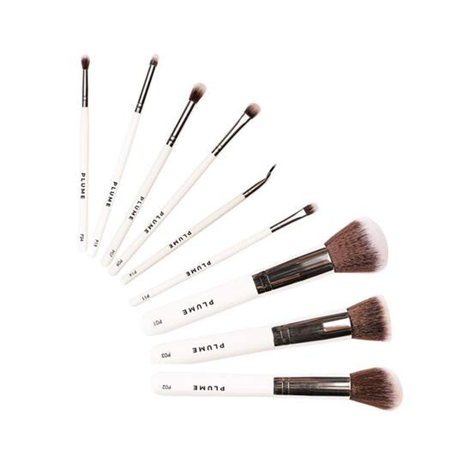 Plume Professional Makeup Brushes For Face+ Eyes