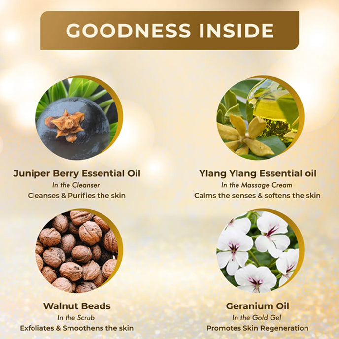 Natures Advanced Glowing Gold Facial Kit