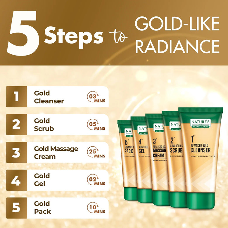 Natures Advanced Glowing Gold Facial Kit