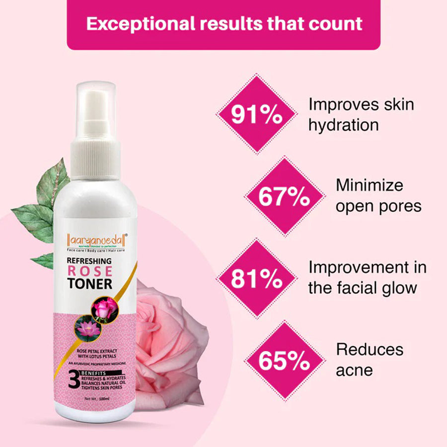 Aaryanveda Refresing Rose Toner 100Ml