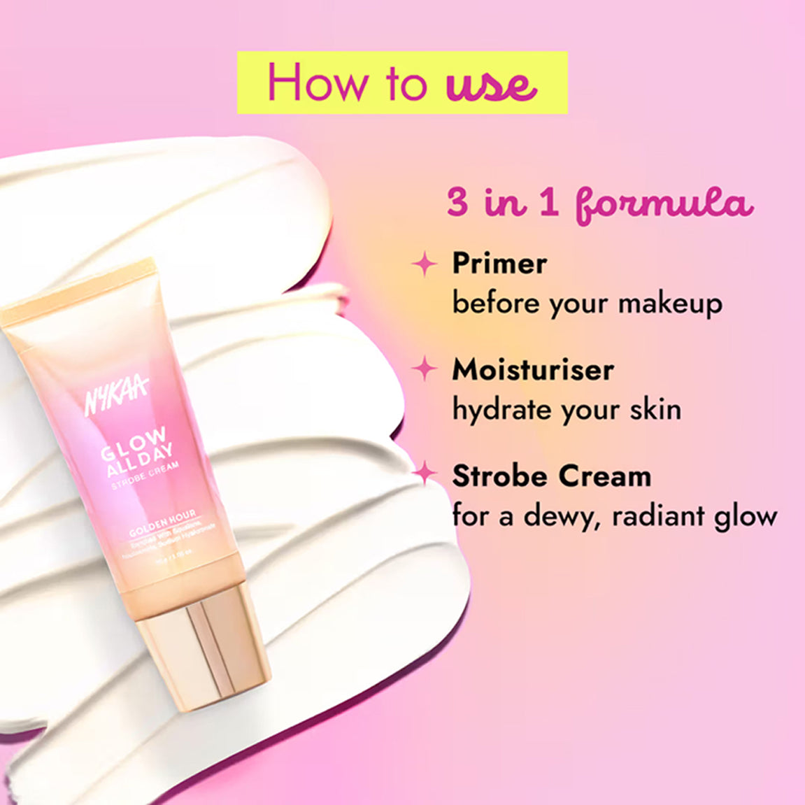 Nykaa Glow All Day Strobe Cream 30G