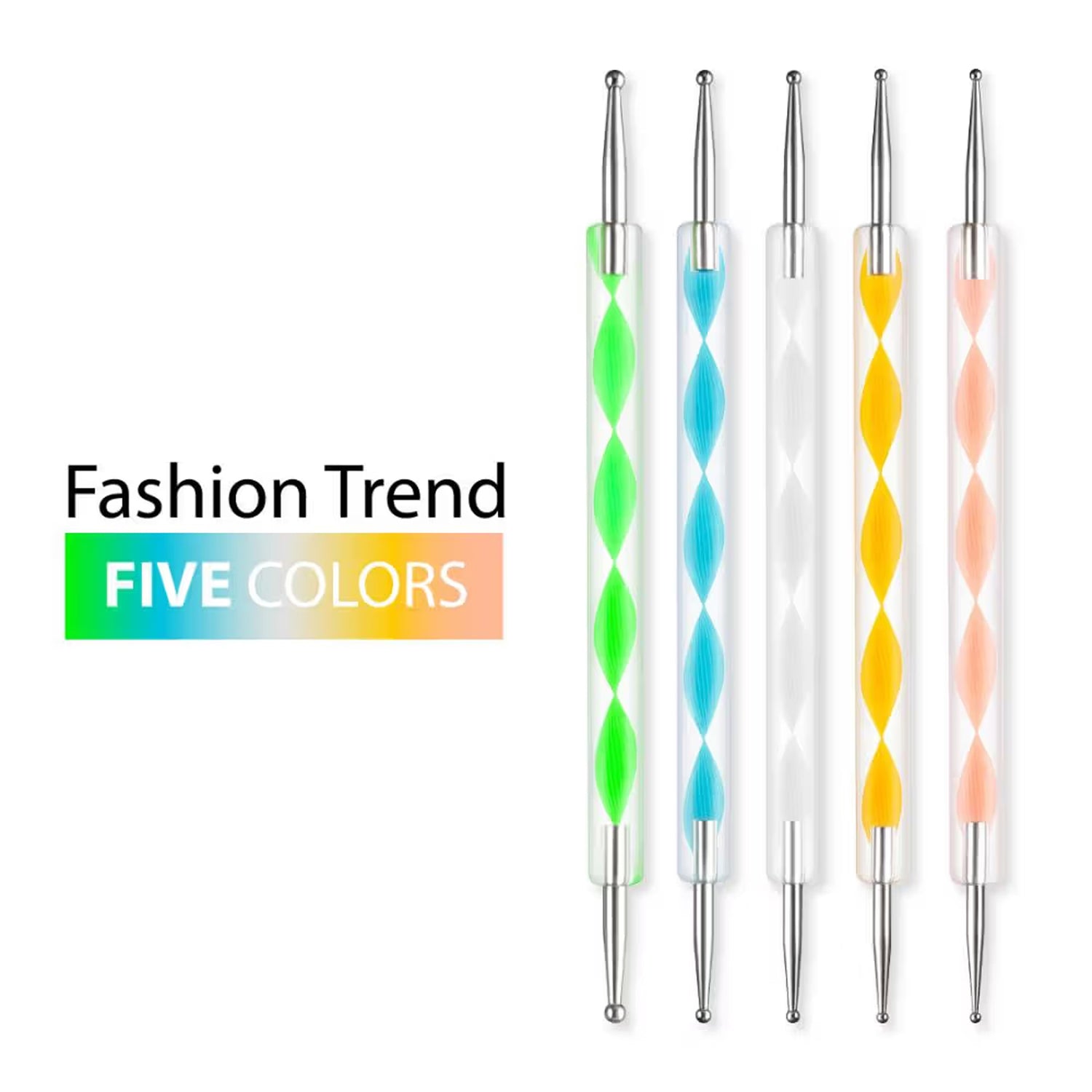 Shills Rainbow Nail Dotting Tool Set 5Pc