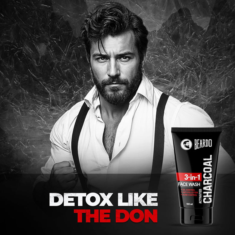 Beardo 3In1 Charcoal Face Wash 100Ml