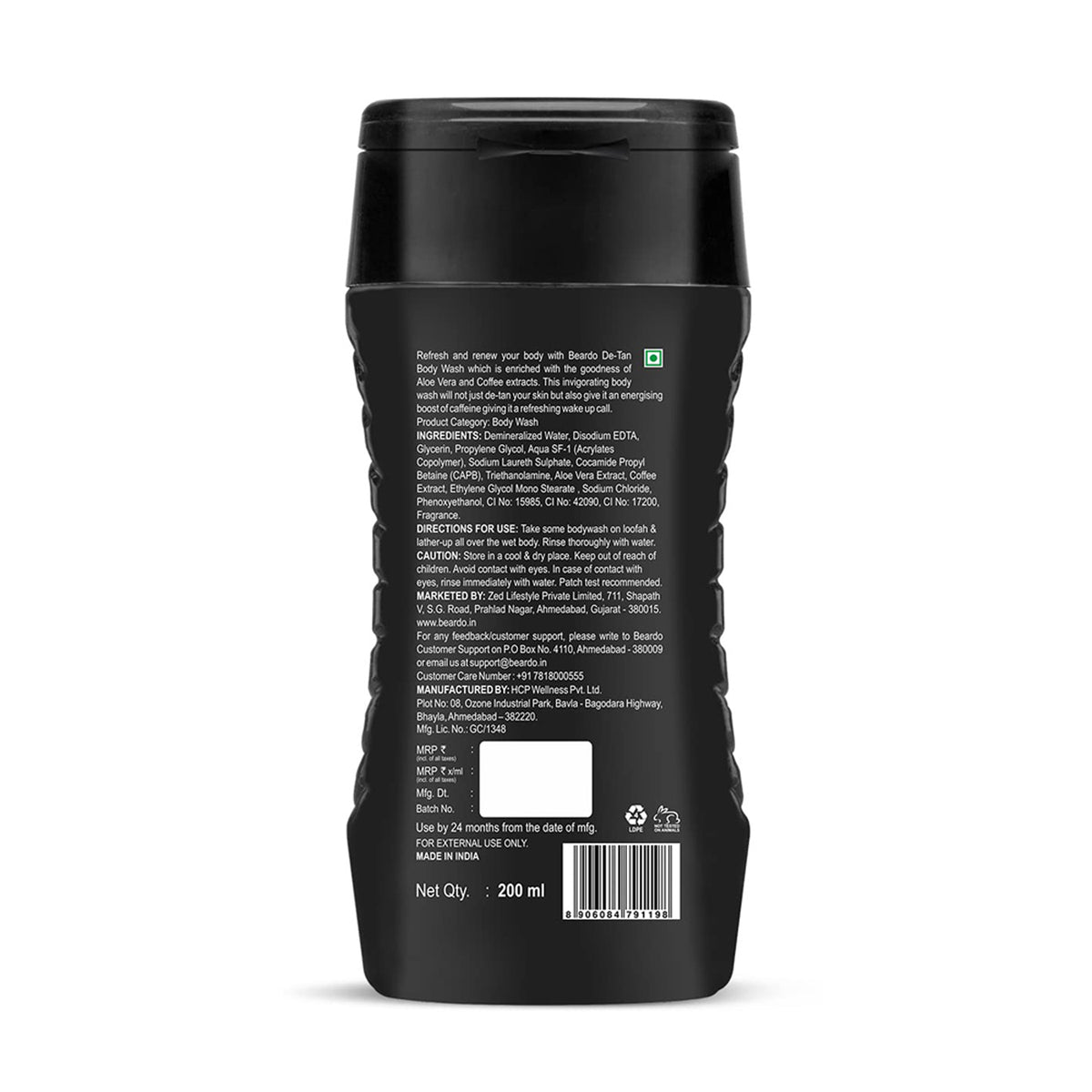 Beardo De-Tan Body Wash With Coffee Detox 200Ml
