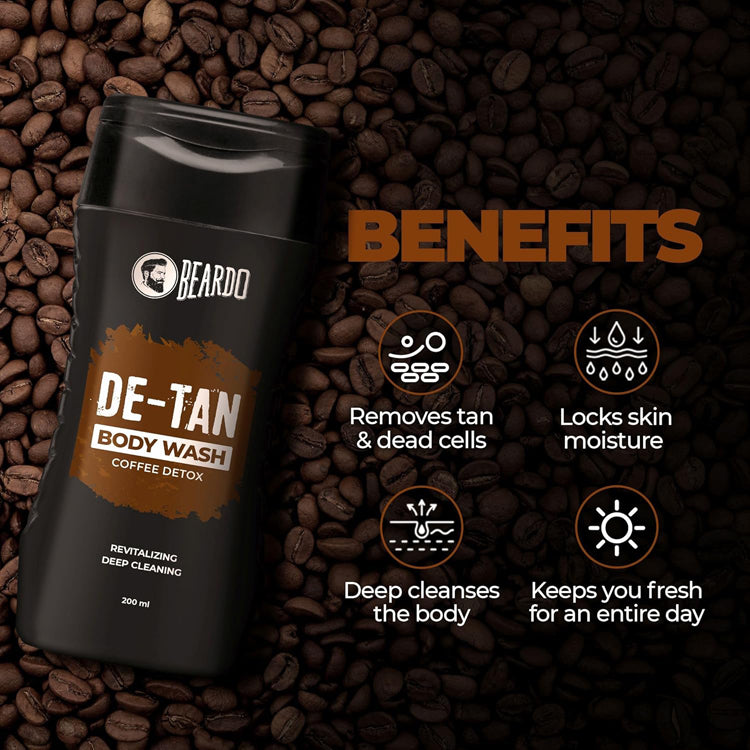 Beardo De-Tan Body Wash With Coffee Detox 200Ml