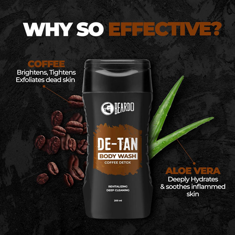 Beardo De-Tan Body Wash With Coffee Detox 200Ml
