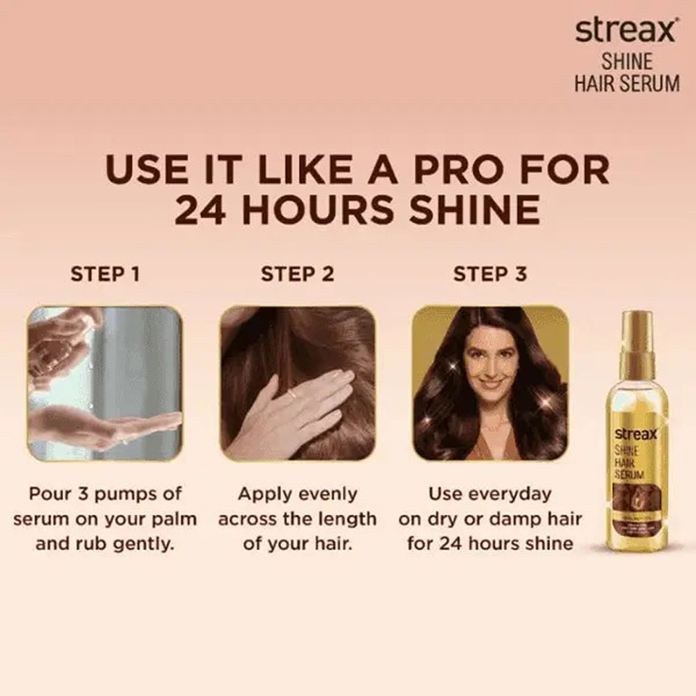 Streax Shine Hair Serum With Walnut Oil