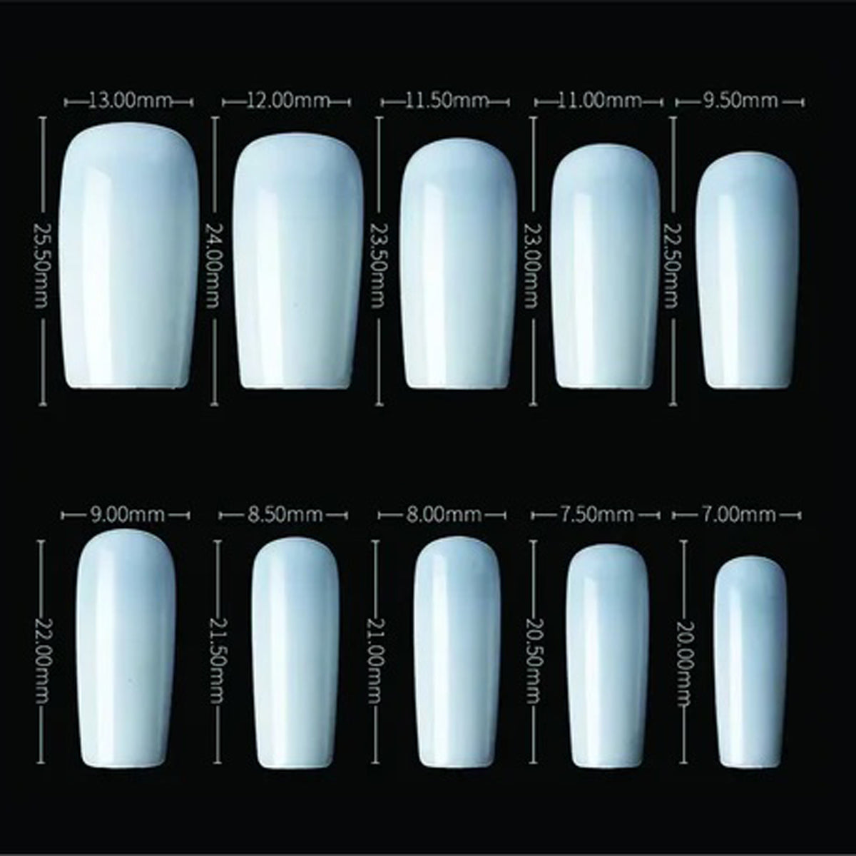 Shills Full Cover Nail Tips Ys01-Natural Nail 500Pcs