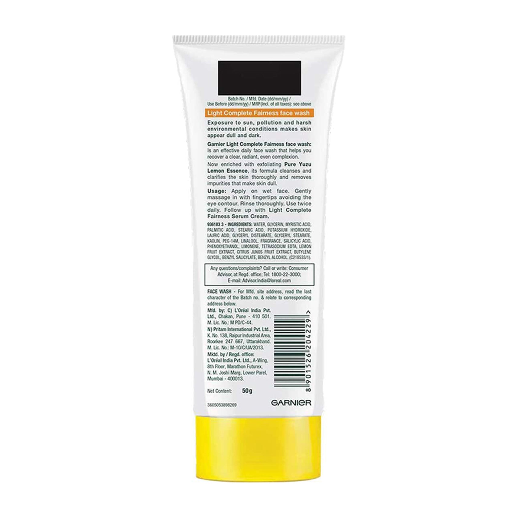 Garnier Vitamin C Serum And Face Wash 15Ml+50G