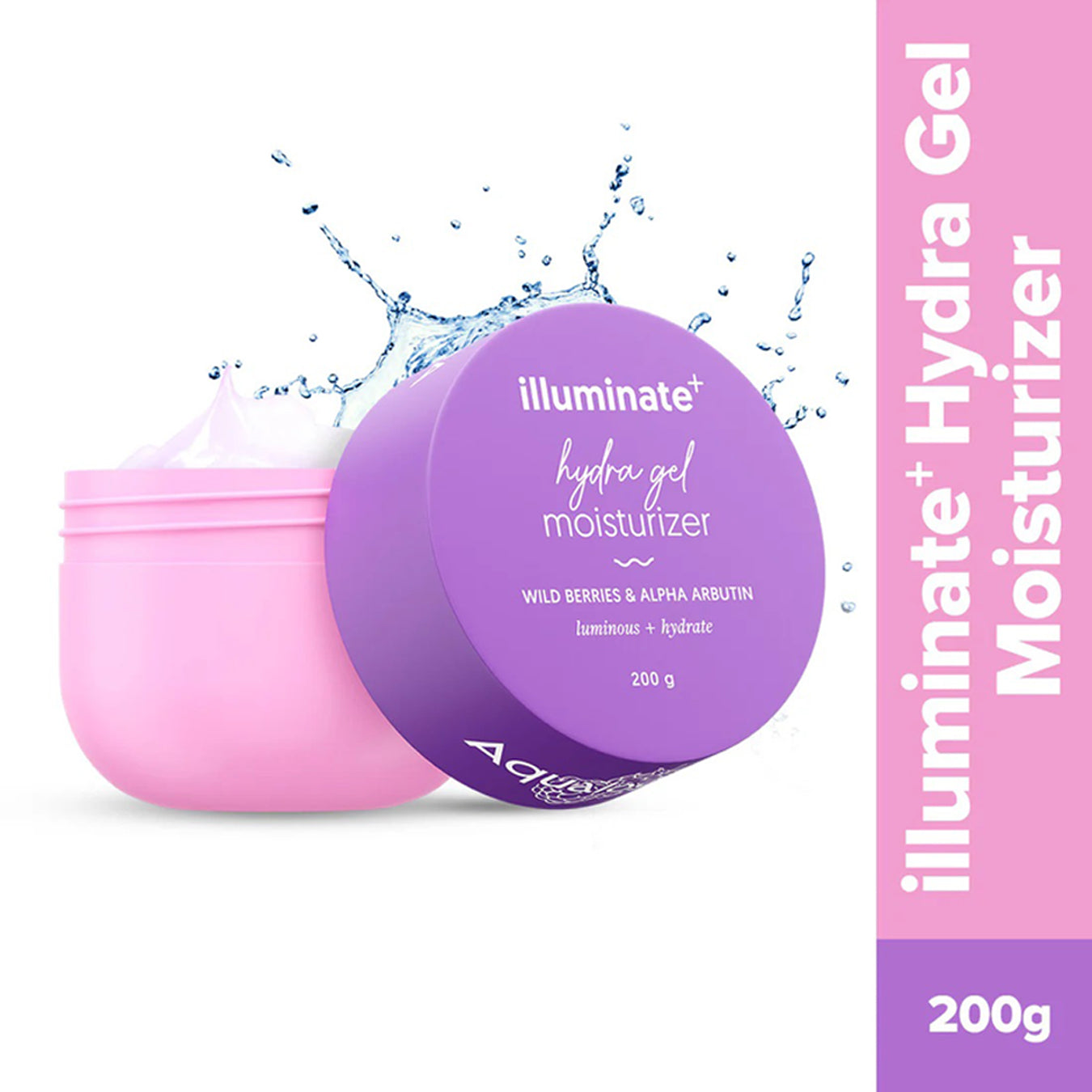 Aqualogica Illuminate Hydra Gel Moisturizer Wild Berries & Alpha Arbutin