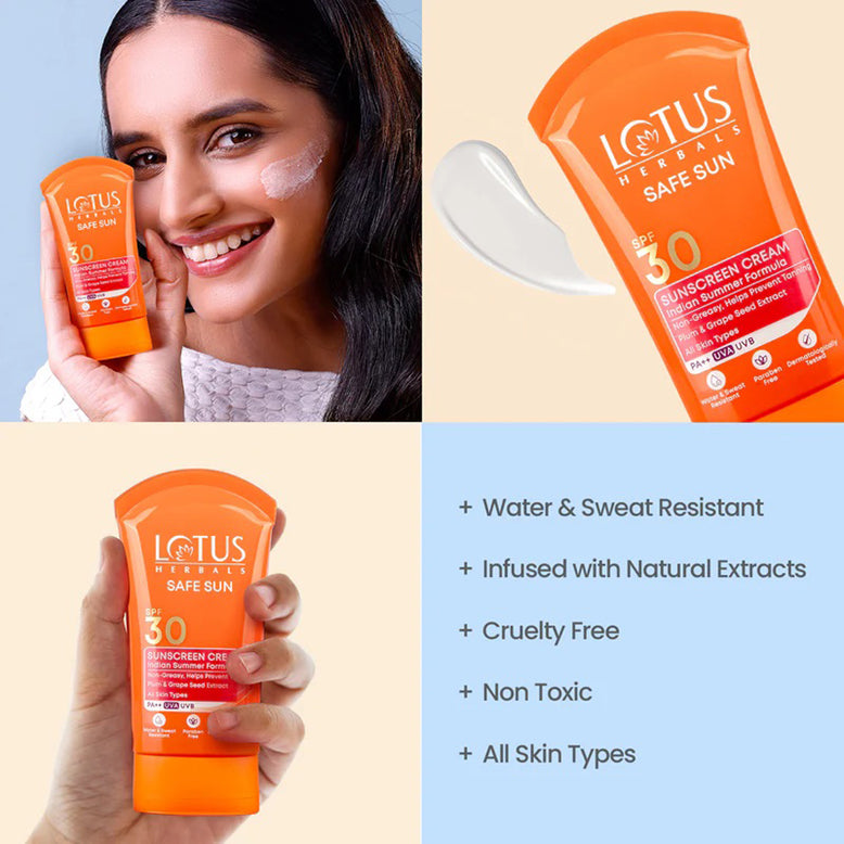 Lotus Safe Sun Sunscreen Cream Spf 30 Pa++