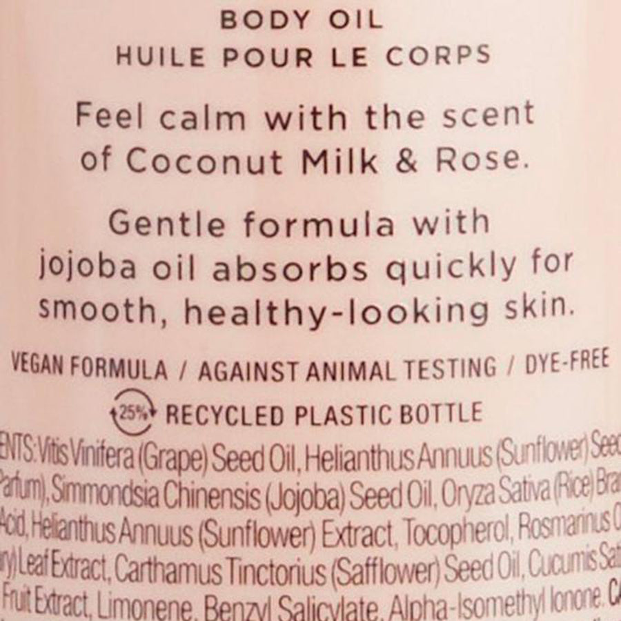 Victorias Secret Body Oil Coconut Milk And Rose 200Ml