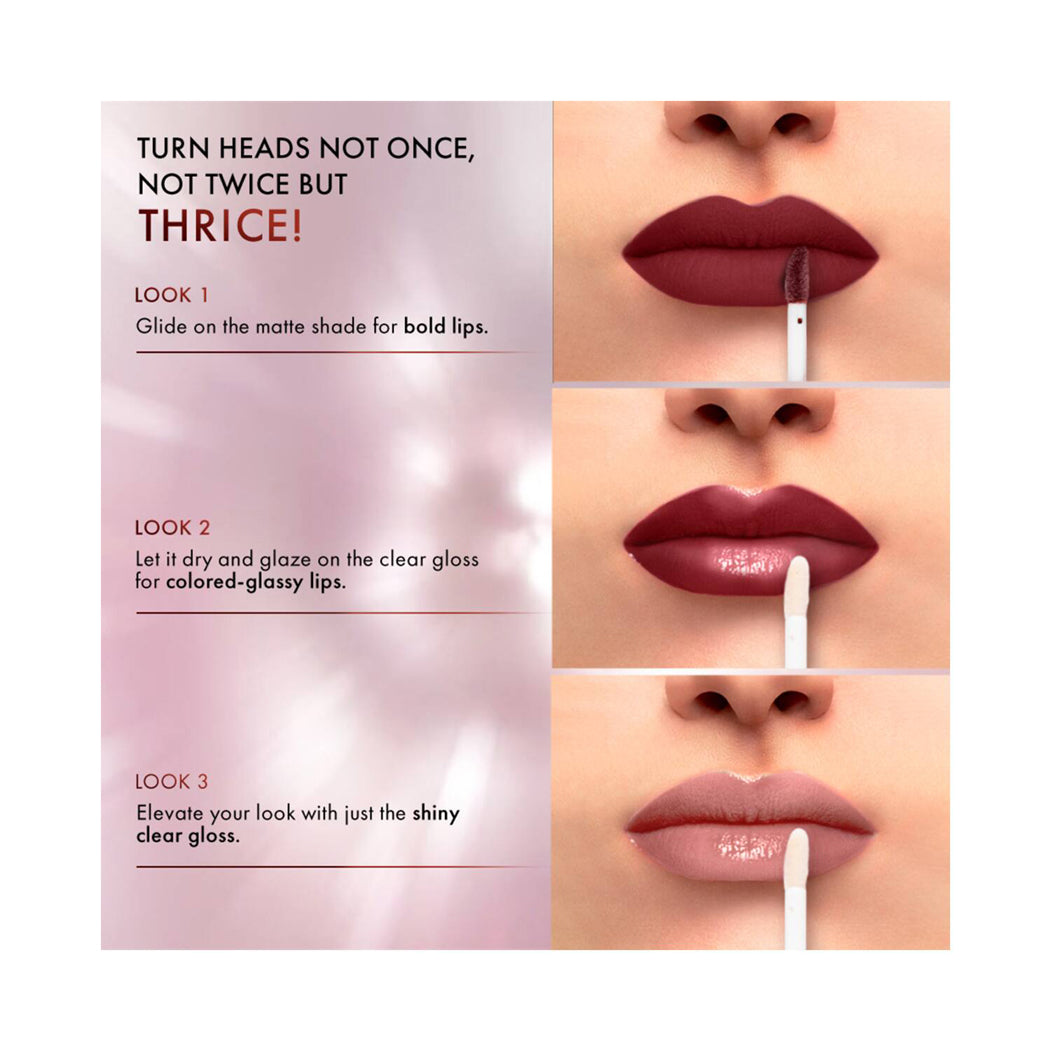 Lakme 9 To 5 Glass To Matte Liquid Lipstick 7Ml