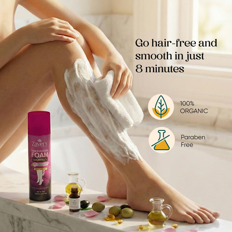 Zavers Hair Remover Foam Rose & Olive Body & Legs