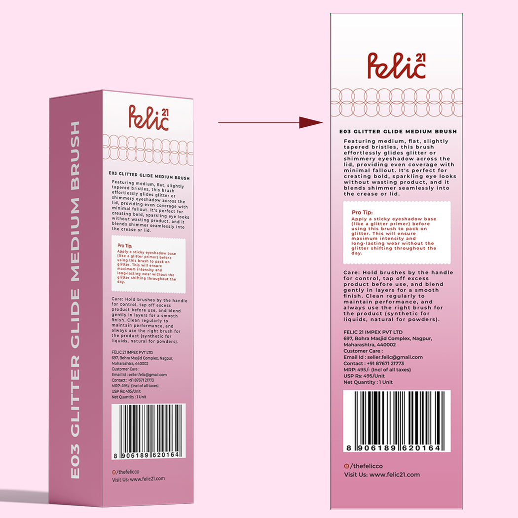 Felic 21 Eye Brush E03 Glitter Glide Medium Brush