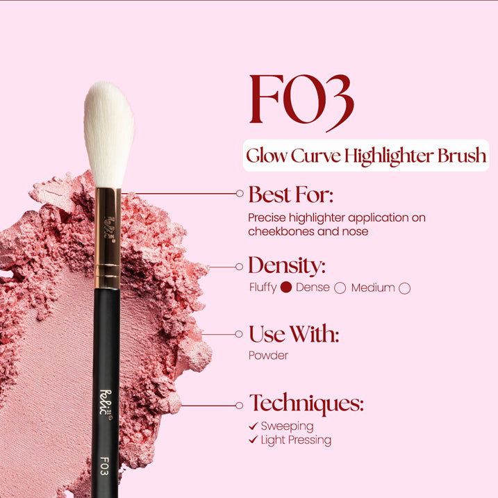 Felic 21 Face Brush F03 Glow Curve Highlighter Brush