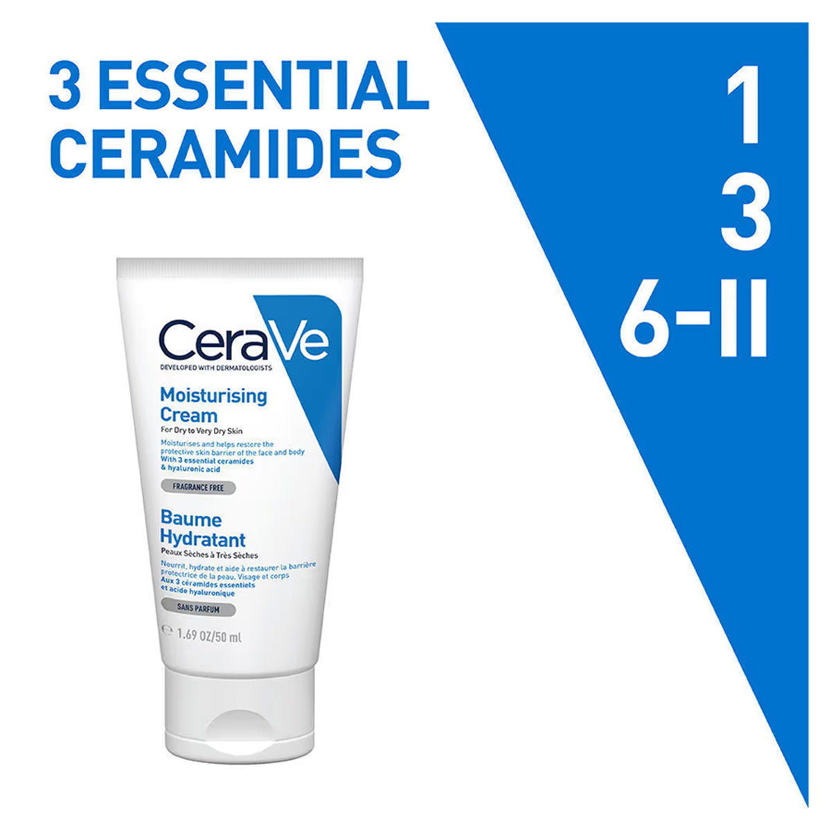 Cerave Moisturising Cream Baume Hydrant For Dry To Very Dry Skin