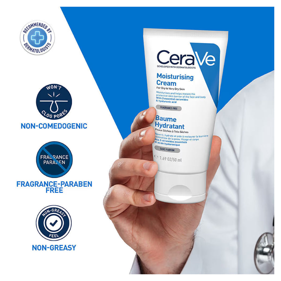 Cerave Moisturising Cream Baume Hydrant For Dry To Very Dry Skin