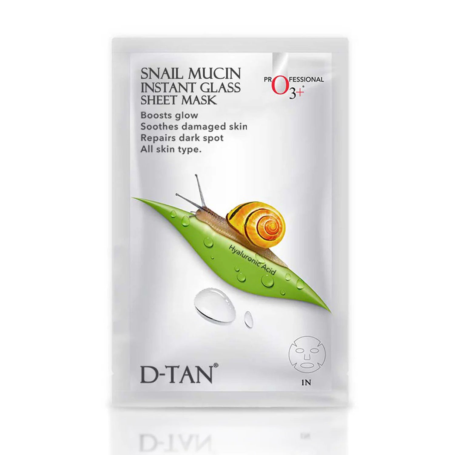 O3+ Snail Mucin Instant Glass Sheet Mask 1N