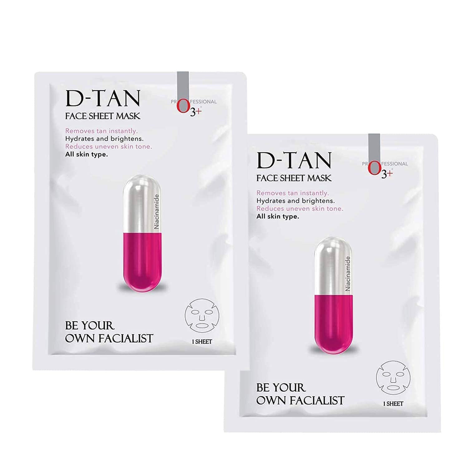 O3+ D-Tan Face Sheet Mask 1N