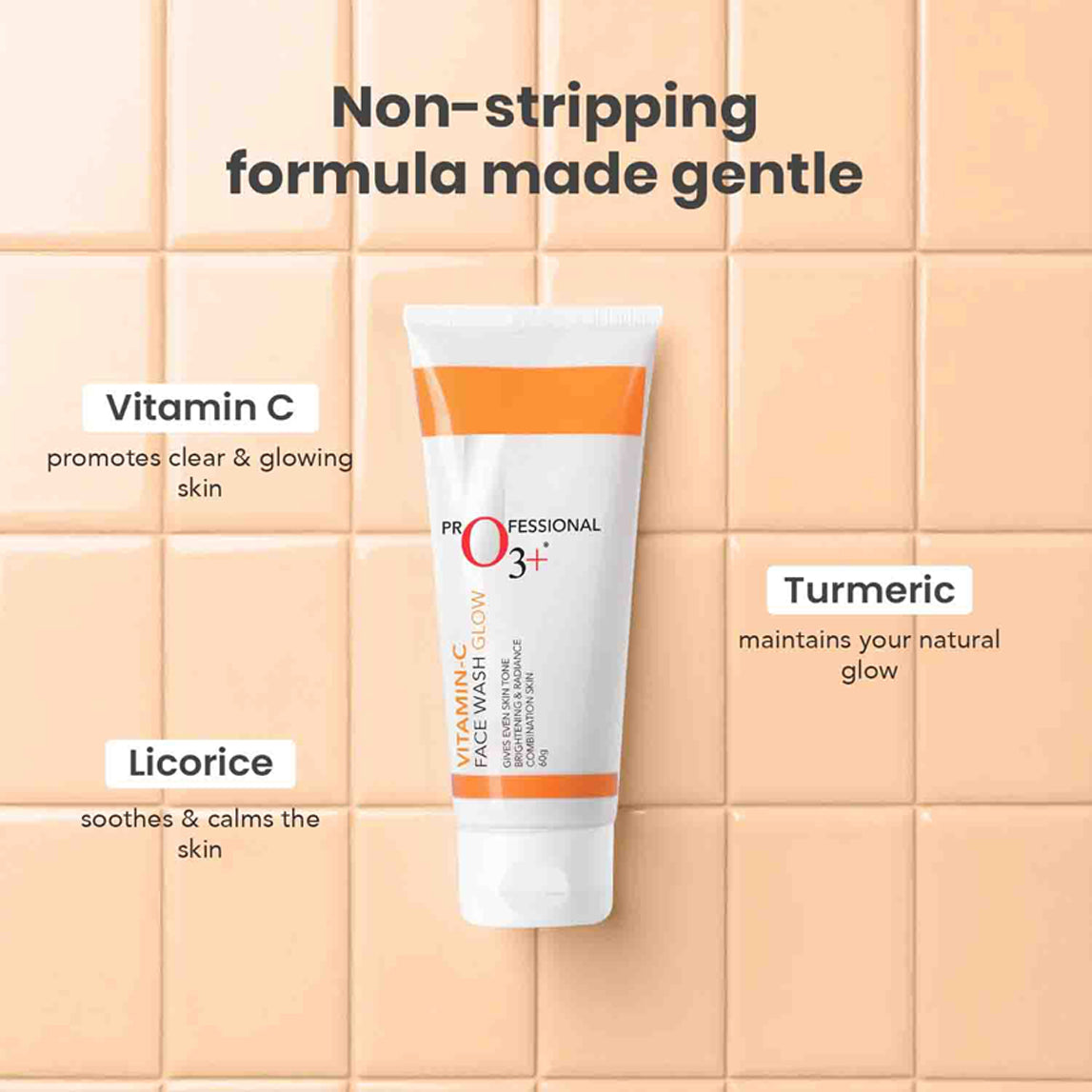 O3+ Vitamin C Face Wash Glow 60G