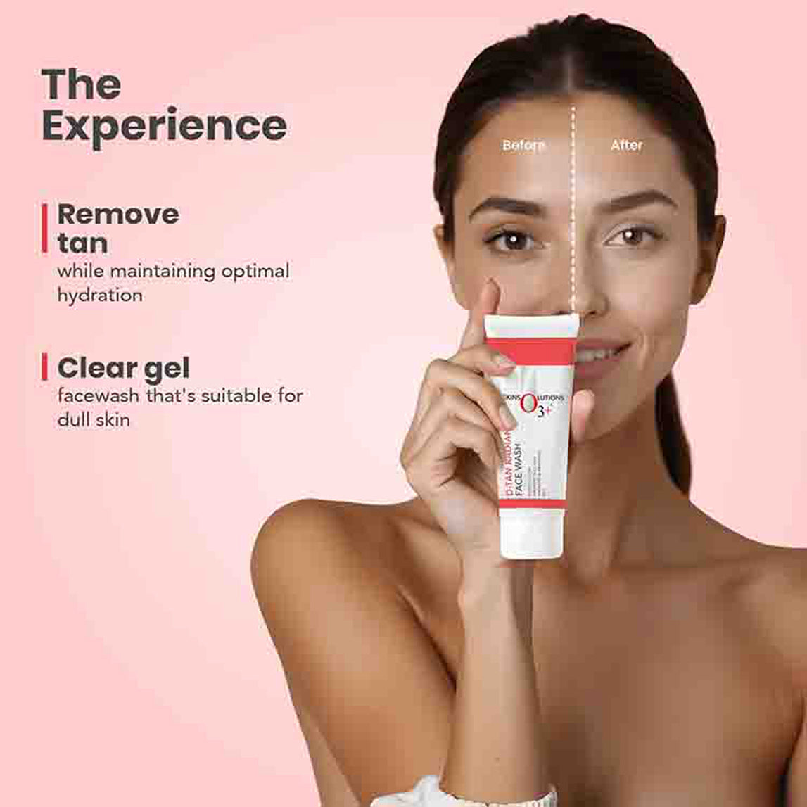 O3+ D-Tan Radiance Face Wash 60Ml