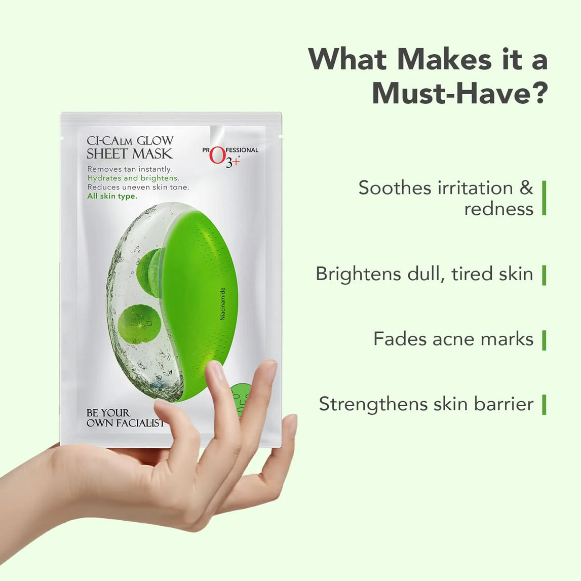 O3+ Ci-Calm Glow Sheet Mask 1N