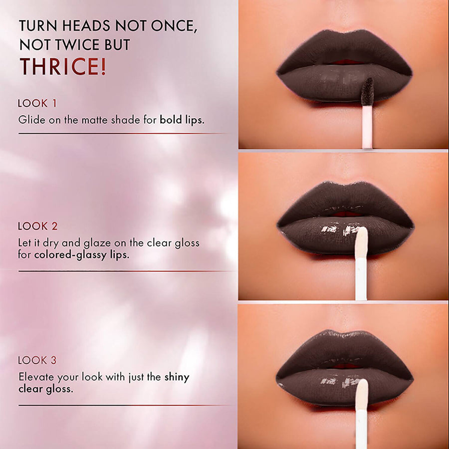 Lakme Double Duty Matte To Glass Liquid Lip Color 7.6Ml