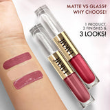 Lakme Double Duty Matte To Glass Liquid Lip Color 7.6Ml