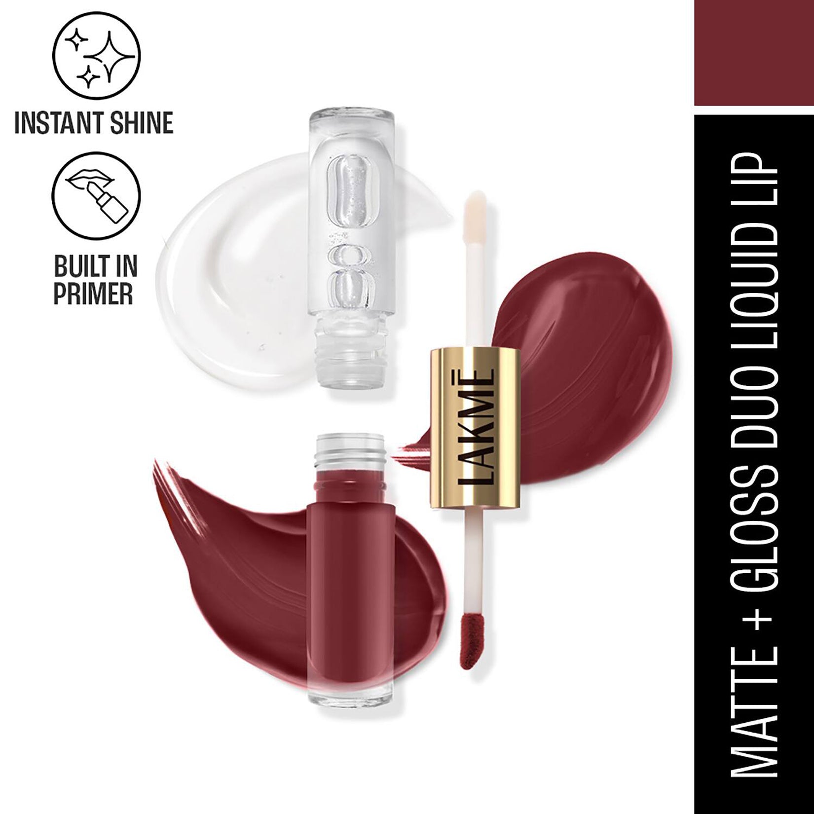 Lakme Double Duty Matte To Glass Liquid Lip Color 7.6Ml