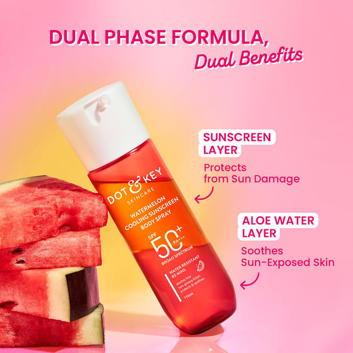 Dot & Key Watermelon Cooling Sunscreen Body Spray Spf 40+