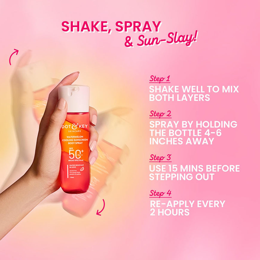 Dot & Key Watermelon Cooling Sunscreen Body Spray Spf 40+