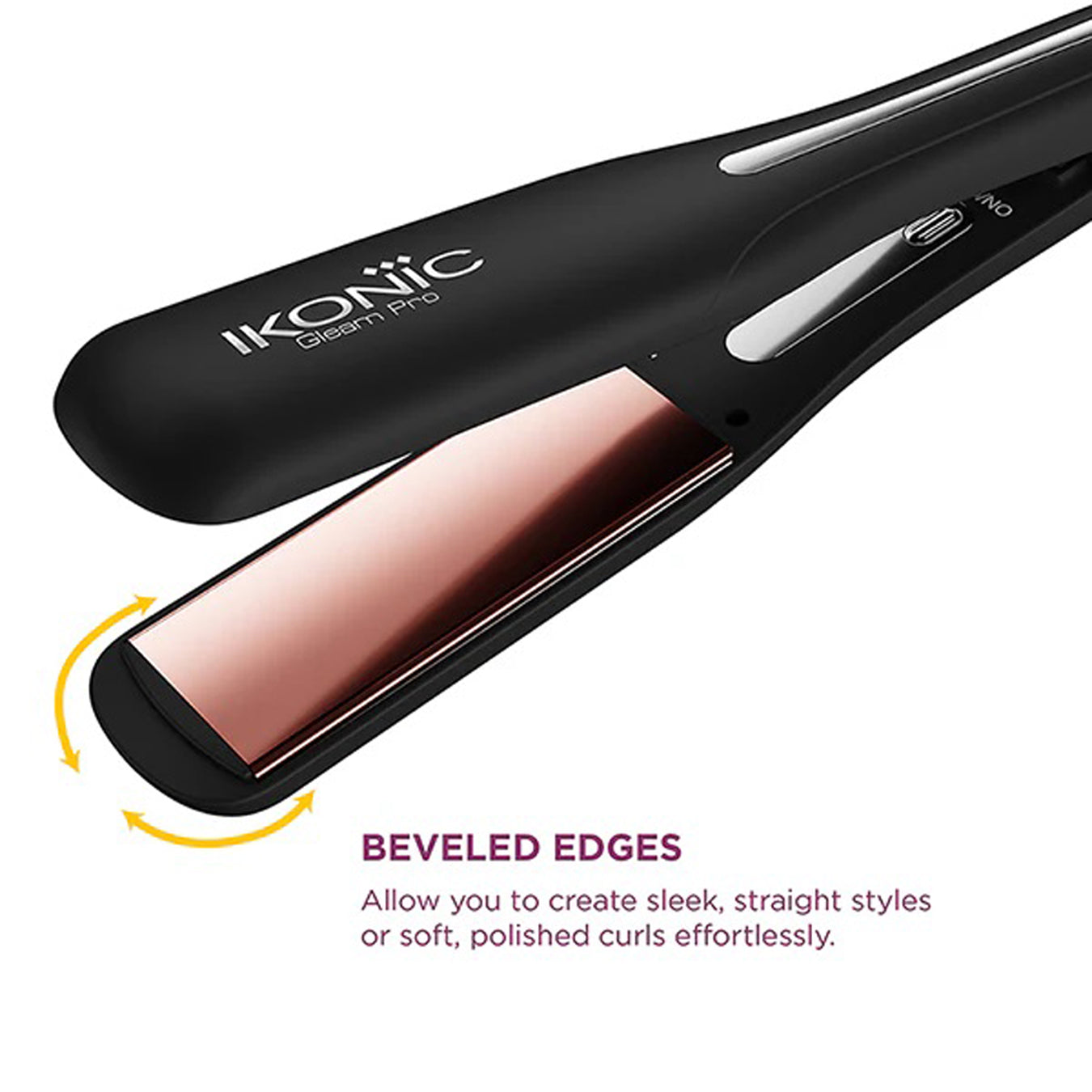 Ikonic Hair Straightener Gleam Pro Black & Rose Gold