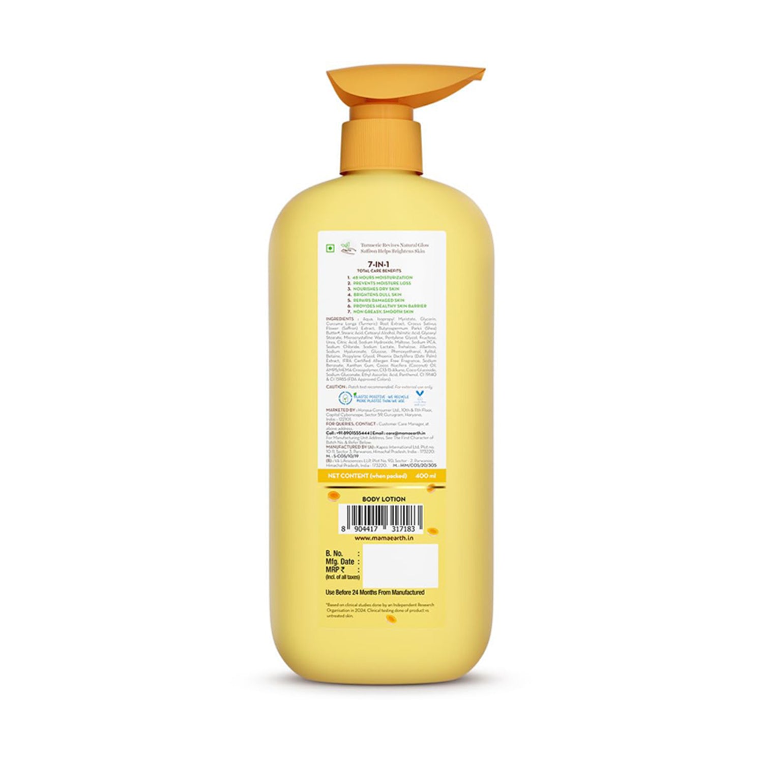 Mamaearth Ubtan Moisturrizing Body Lotion With Turmeric & Saffron