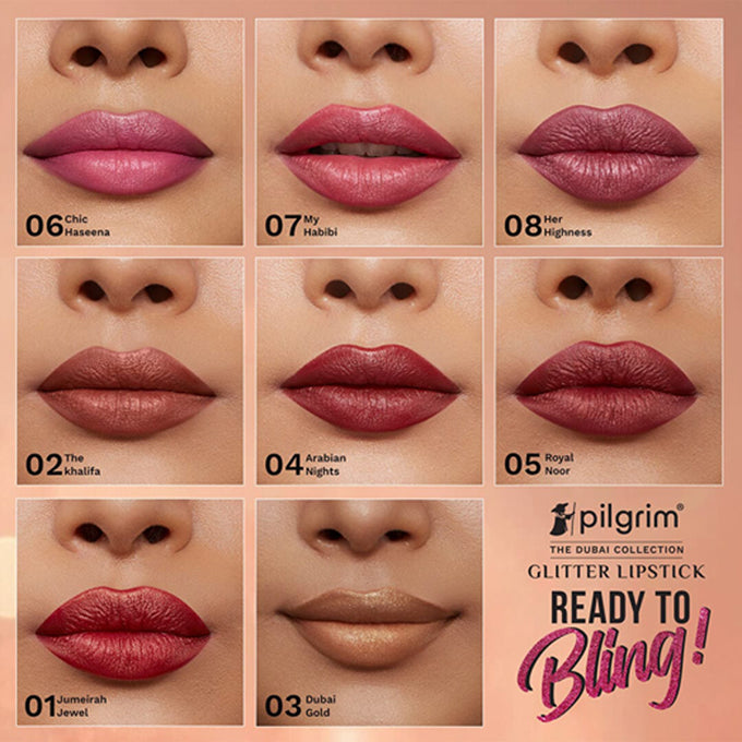 Pilgrim Glitter Lipstick 4.2G
