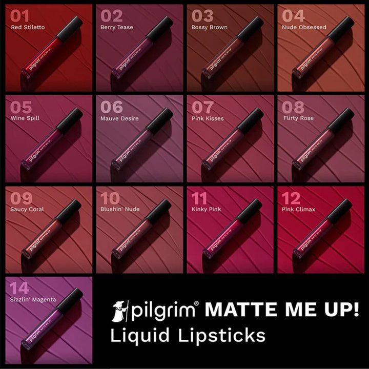 Pilgrim Matte Me Up Liquid Lipstick 3Ml