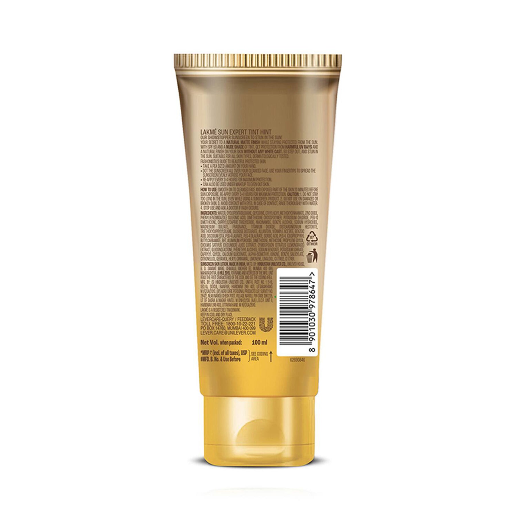 Lakme 9 To 5 Sun Expert Tint Hint Sunscreen Spf50 Pa+++