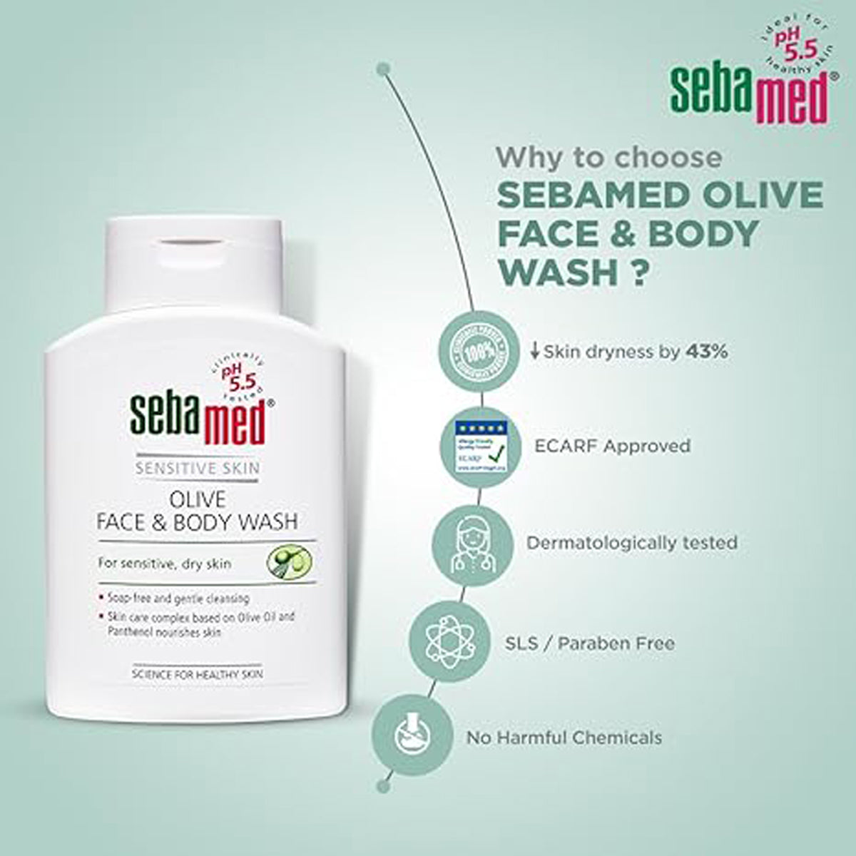 Sebamed Olive Face Body Wash