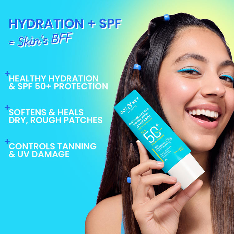 Dot & Key Blueberry Hydrate Barrier Repair Sunscreen Spf 50 ++
