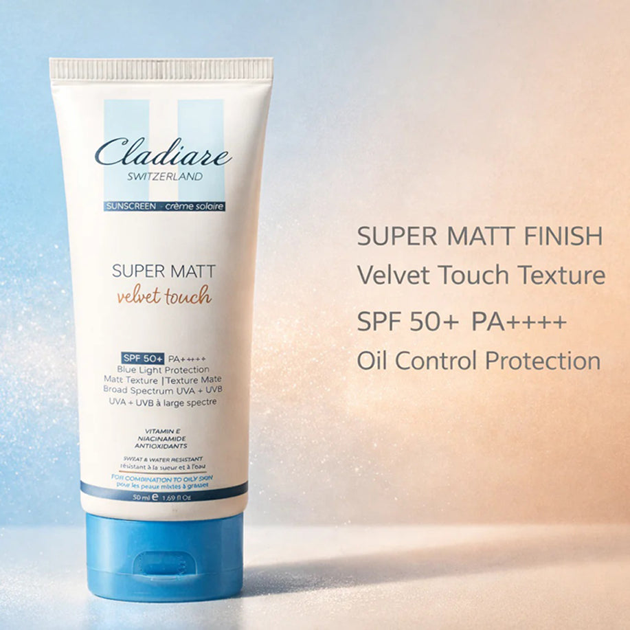 Cladiare Spf 50 Super Matt Velvet Touch Sunscreen