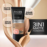 Faces 3 In 1 Foundation+ Fixer Spray Glow Kit 25Ml+50Ml