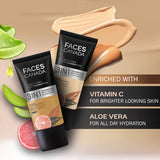 Faces 3 In 1 Foundation+ Fixer Spray Glow Kit 25Ml+50Ml