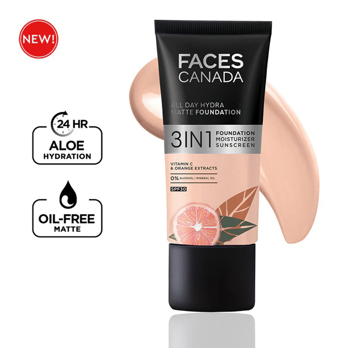 Faces 3 In 1 Foundation+ Fixer Spray Glow Kit 25Ml+50Ml