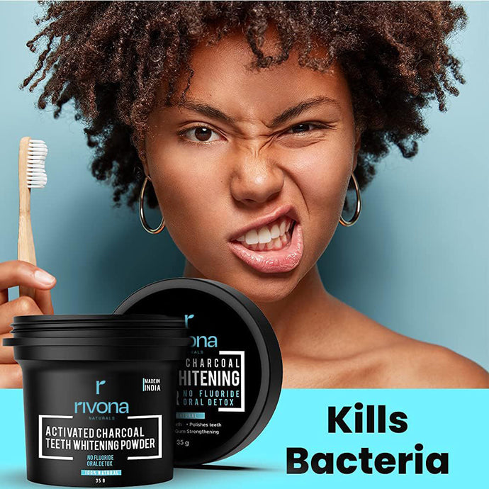 Rivona Activated Charcoal Teeth Whitening Powder