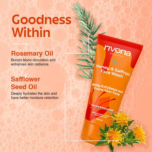 Rivona Honey & Saffron Fairness Face Wash