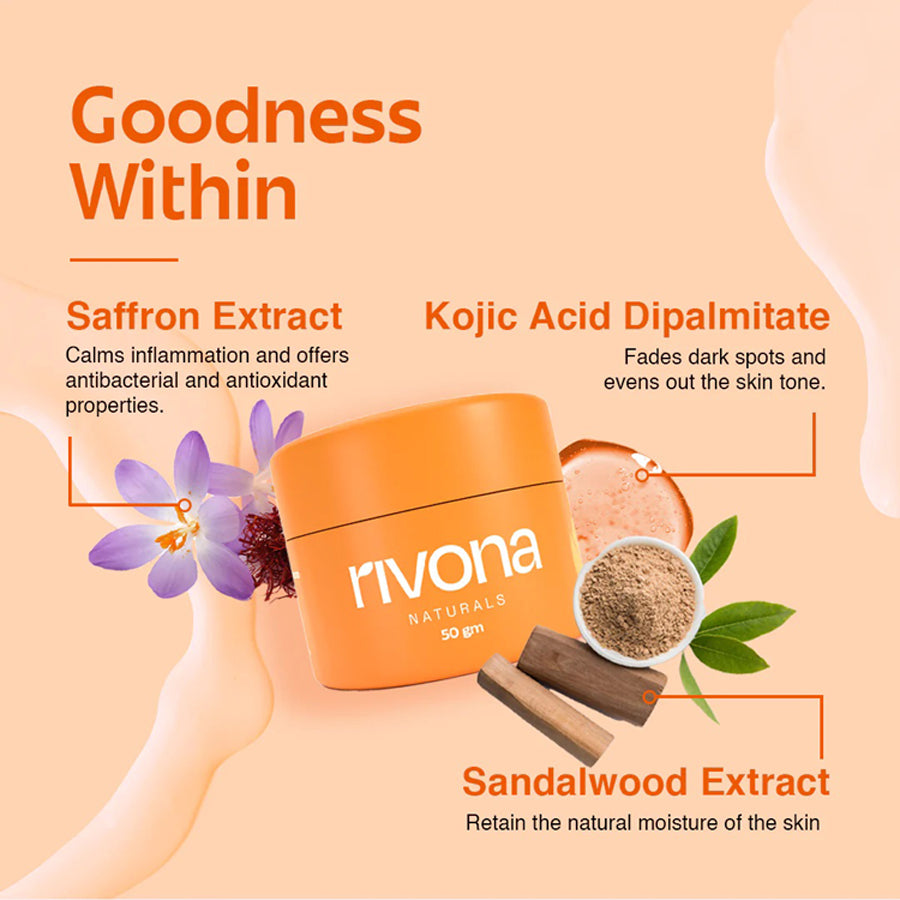 Rivona Honey And Saffron Face Moisturizing Cream