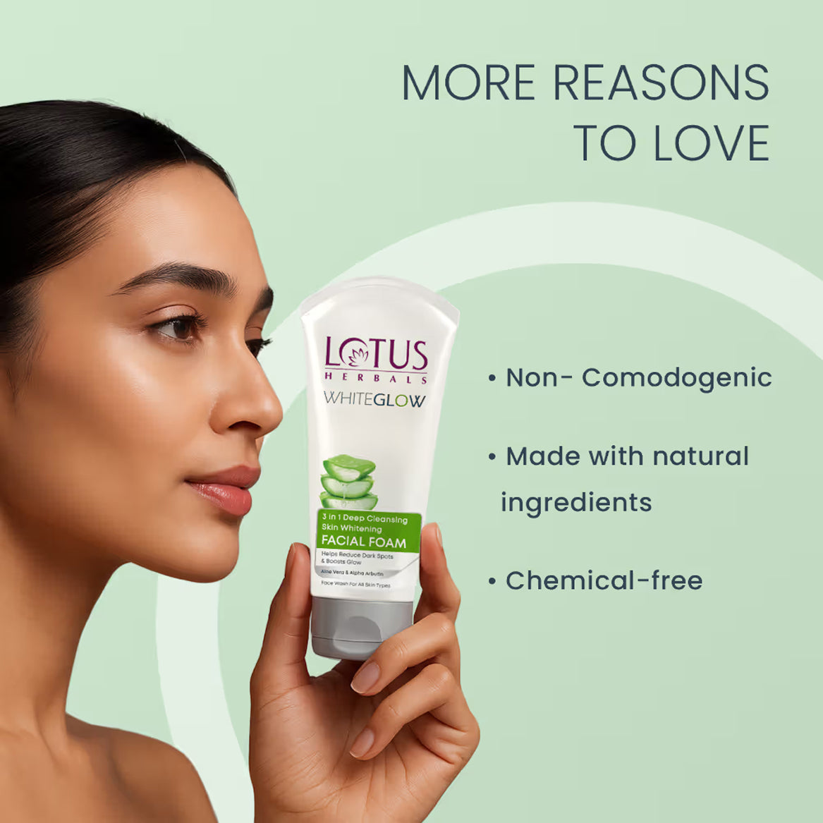 Lotus Herbals Whiteglow 3 In 1 Deep Cleansing Skin Brightening Facial Foam